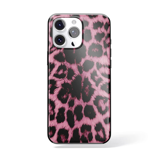 Pink Fierce - Pembe Leopar Tüy Desenli Telefon Kılıfı