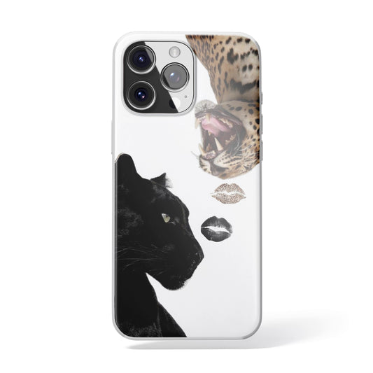 Fierce Kiss - Panter & Leopar Temalı Telefon Kılıfı