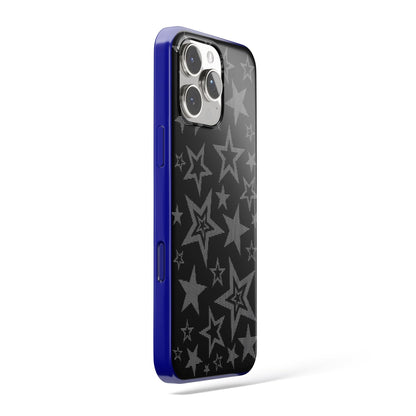 Starry Night - Siyah Yıldız Desenli Telefon Kılıfı - Vertexcover.tr