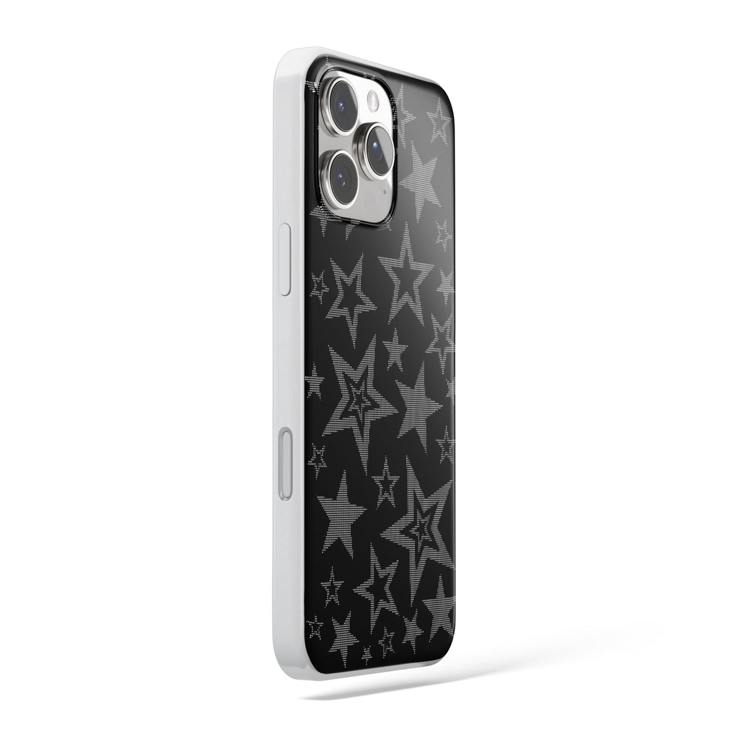 Starry Night - Siyah Yıldız Desenli Telefon Kılıfı - Vertexcover.tr